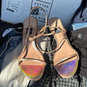 Holographic pink heels